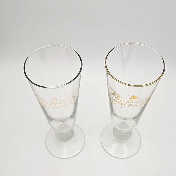 Set of 2 Budweiser Millennium  Footed Pilsner Glasses - Anheuser-Busch - Picture 5 of 8